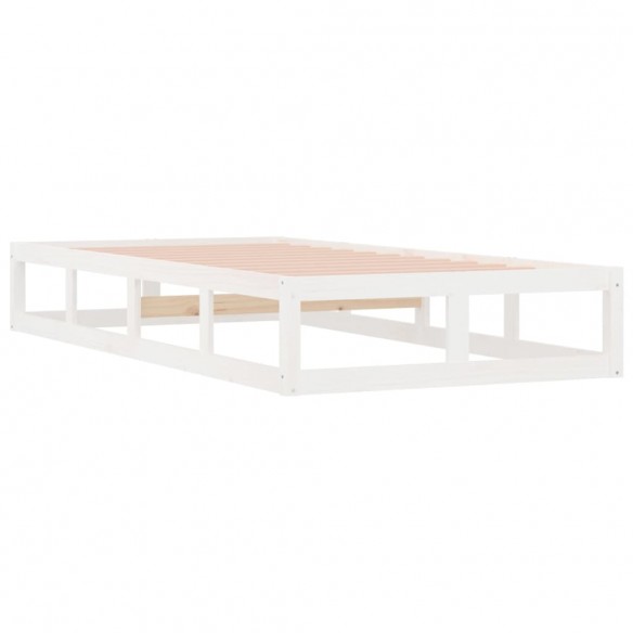 Cadre de lit Blanc 90x190 cm Simple Bois massif