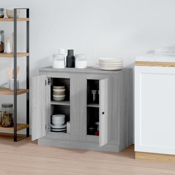 Buffets 2 pcs sonoma gris 37,5x35,5x67,5 cm bois d'ingénierie