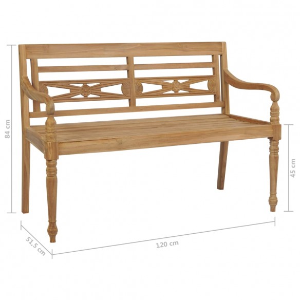 Banc Batavia 120 cm Teck