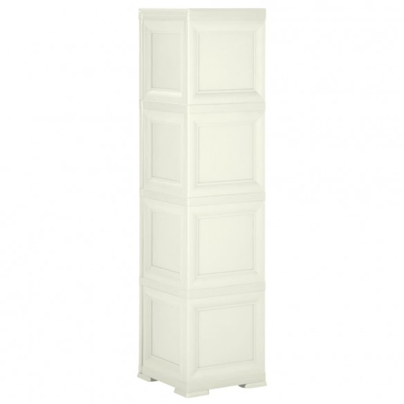 Armoire plastique 40x43x164 cm design bois glace à la vanille