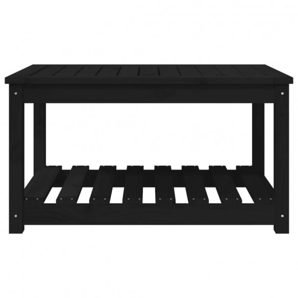 Table de jardin noir 82,5x50,5x45 cm bois massif de pin