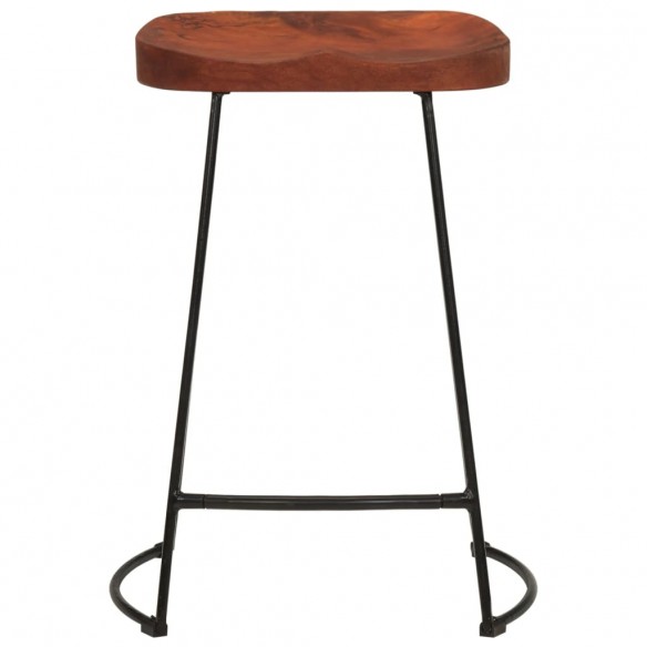 Tabourets de bar Gavin lot de 2 45x40x63cm bois massif manguier