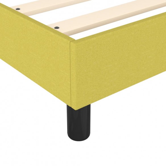 Cadre de lit avec matelas Vert 200x200 cm Tissu