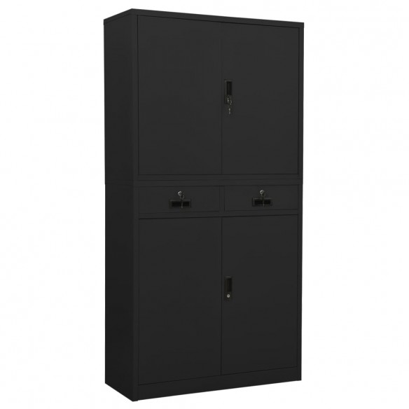 Armoire de bureau Anthracite 90x40x180 cm Acier