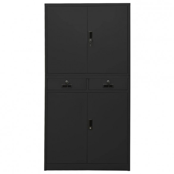 Armoire de bureau Anthracite 90x40x180 cm Acier