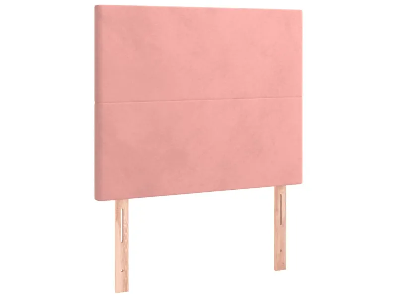 Tête de lit à LED Rose 100x5x118/128 cm Velours