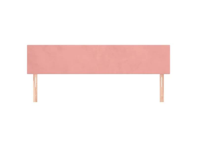 Têtes de lit 2 pcs Rose 100x5x78/88 cm Velours