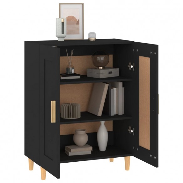 Buffet Noir 69,5x34x90 cm Bois d'ingénierie