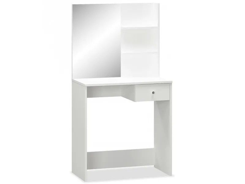 Coiffeuse Bois d’ingénierie 75x40x141 cm Blanc