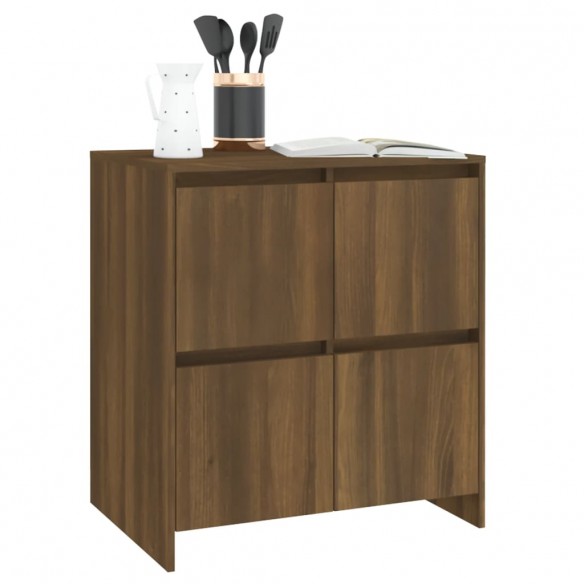 Buffets 2 pcs Chêne marron 70x41x75 cm Aggloméré