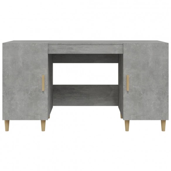 Bureau Gris béton 140x50x75 cm Bois d'ingénierie