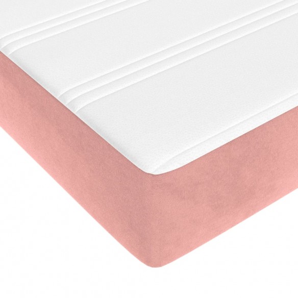 Matelas de lit à ressorts ensachés Rose 180x200x20 cm Velours