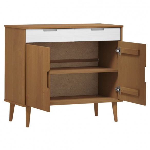 Buffet MOLDE Marron 90x40x80 cm Bois massif de pin