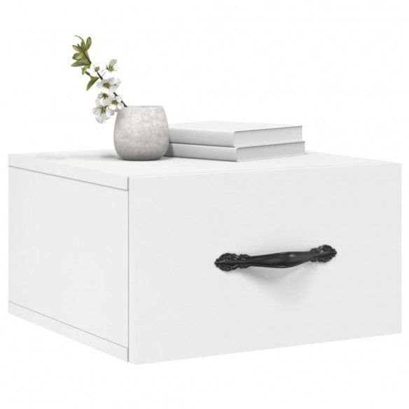 Tables de chevet murales 2 pcs blanc 35x35x20 cm