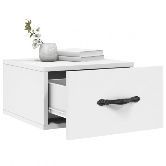 Tables de chevet murales 2 pcs blanc 35x35x20 cm