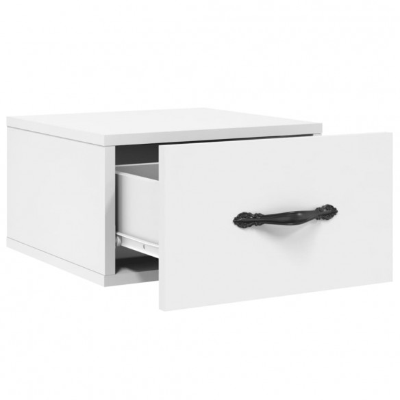 Tables de chevet murales 2 pcs blanc 35x35x20 cm