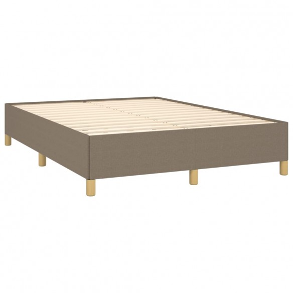 Cadre de lit avec matelas Taupe 140x190 cm Tissu