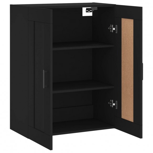 Armoire murale noir 69,5x34x90 cm bois d'ingénierie