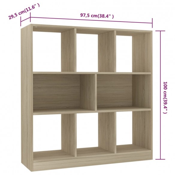 Bibliothèque Chêne sonoma 97,5 x 29,5 x 100 cm Aggloméré