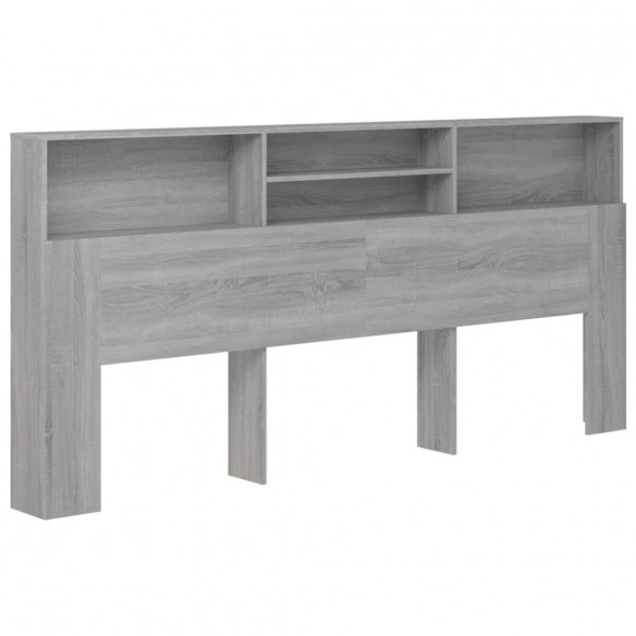 Armoire de tête de lit Sonoma gris 220x19x103,5 cm