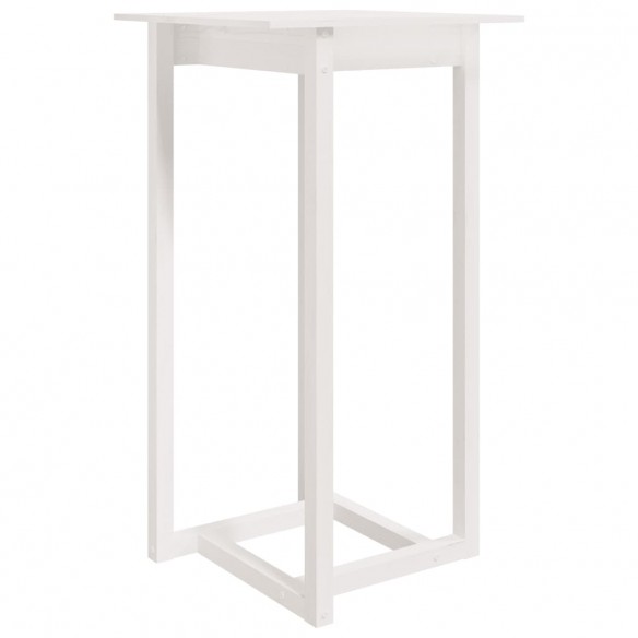 Table de bar Blanc 60x60x110 cm Bois massif de pin