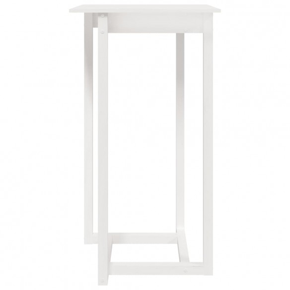 Table de bar Blanc 60x60x110 cm Bois massif de pin