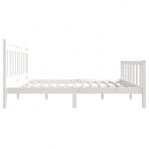 Cadre de lit Blanc Bois massif 120x200 cm