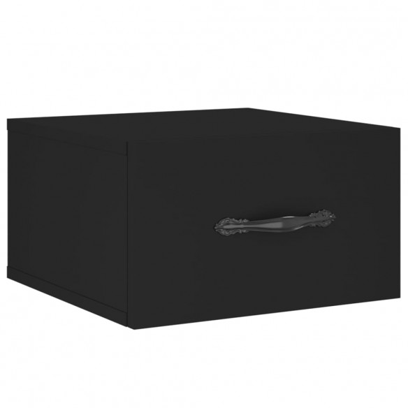 Tables de chevet murales 2 pcs noir 35x35x20 cm