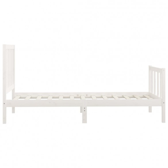 Cadre de lit Blanc Bois massif 100x200 cm