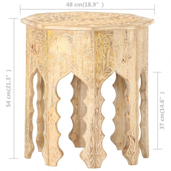 Table d'appoint Ø48 cm Bois de manguier massif