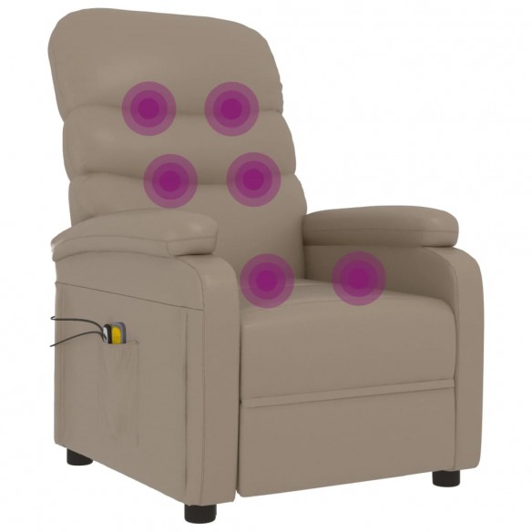 Fauteuil de massage électrique Cappuccino Similicuir