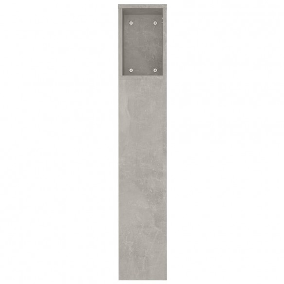 Armoire de tête de lit Gris béton 180x18,5x104,5 cm