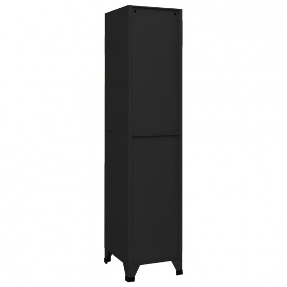 Armoire à casiers Noir 38x45x180 cm Acier