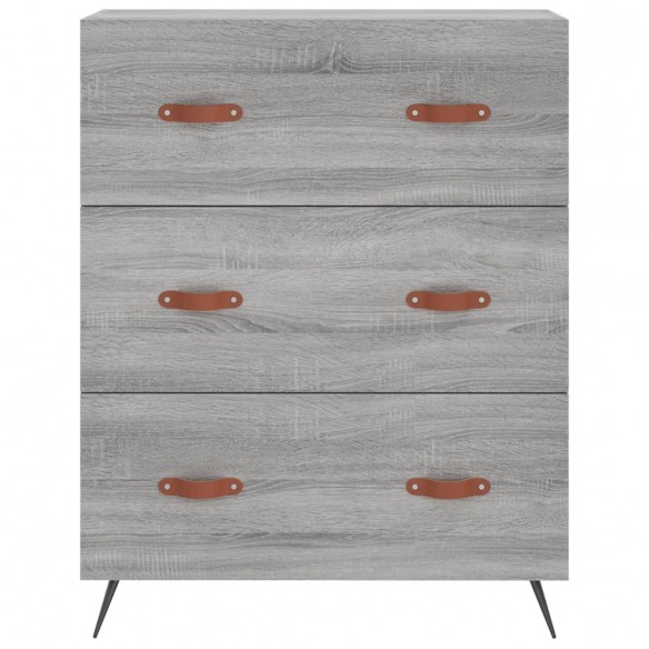 Buffet haut Sonoma gris 69,5x34x180 cm Bois d'ingénierie