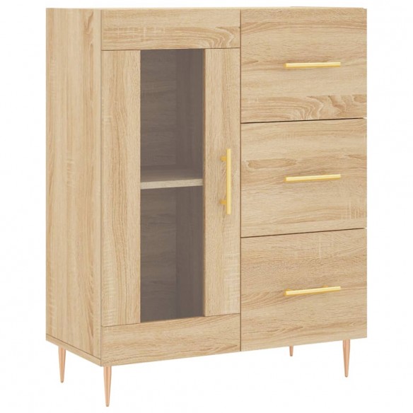 Buffet haut Chêne sonoma 69,5x34x180 cm Bois d'ingénierie