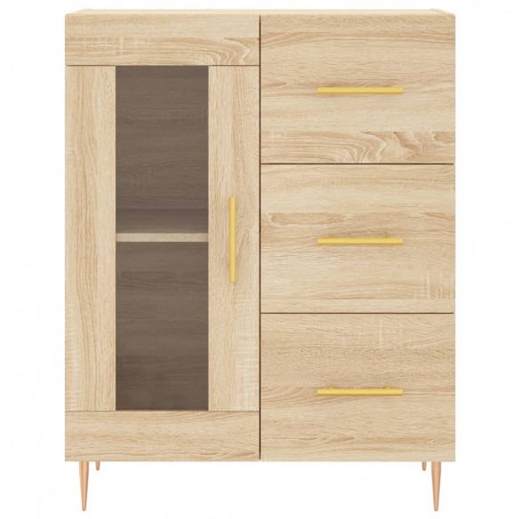 Buffet haut Chêne sonoma 69,5x34x180 cm Bois d'ingénierie