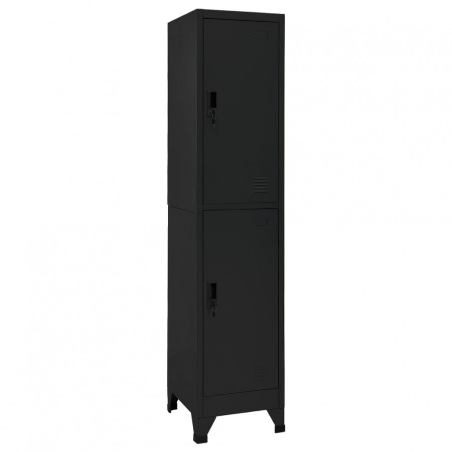 Armoire à casiers Noir 38x45x180 cm Acier