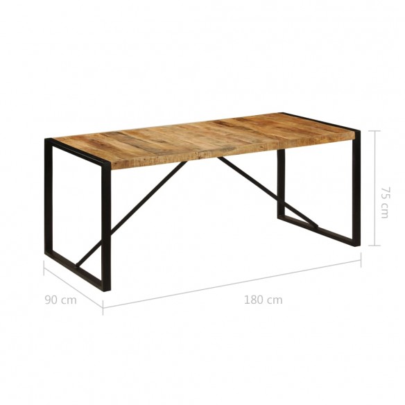 Table de salle à manger Bois de manguier brut 180 cm