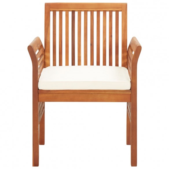 Chaises à dîner de jardin et coussins 8pcs Bois d'acacia massif