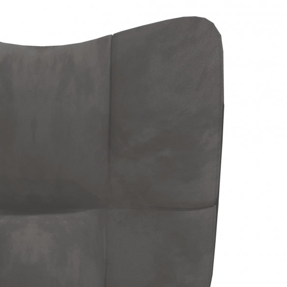 Chaise de relaxation Gris foncé Velours