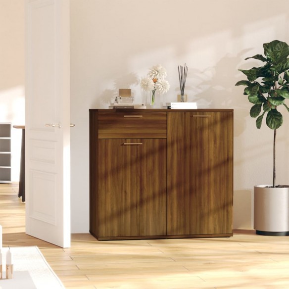 Buffet Chêne marron 80x36x75 cm Bois d'ingénierie