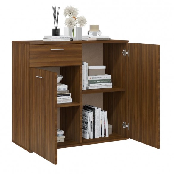 Buffet Chêne marron 80x36x75 cm Bois d'ingénierie