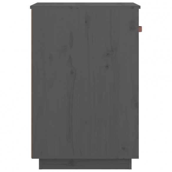 Armoire de bureau Gris 40x50x75 cm Bois massif de pin