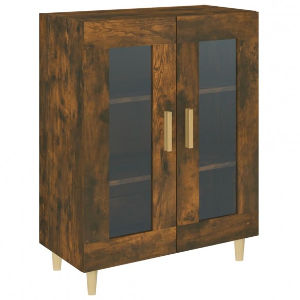 Buffet chêne fumé 69,5x34x90 cm bois d'ingénierie