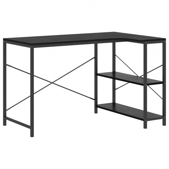 Bureau d'ordinateur Noir 110x72x70 cm Aggloméré