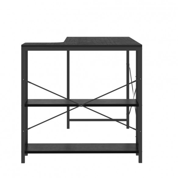 Bureau d'ordinateur Noir 110x72x70 cm Aggloméré