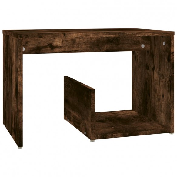 Table d'appoint Chêne fumé 59x36x38 cm Bois d'ingénierie