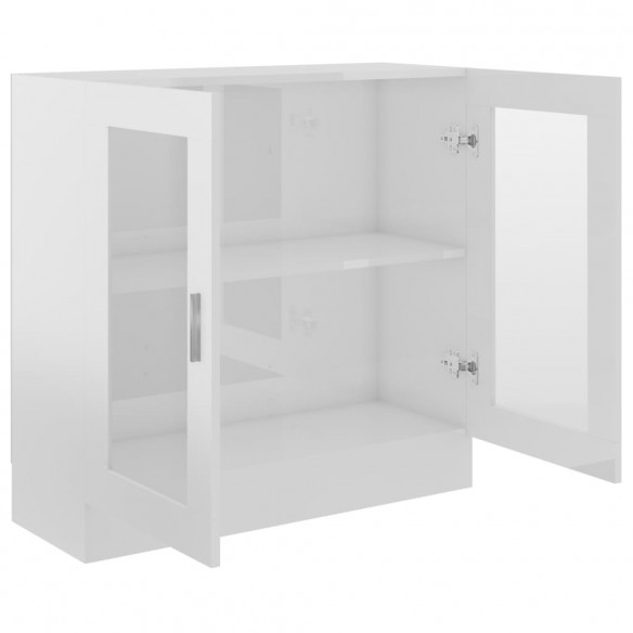 Armoire à vitrine Blanc brillant 82,5x30,5x80 cm Aggloméré