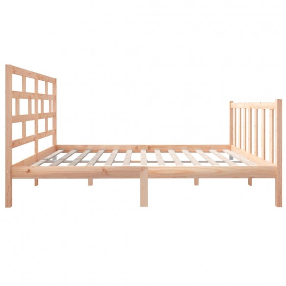 Cadre de lit bois de pin massif 120x190 cm petit double