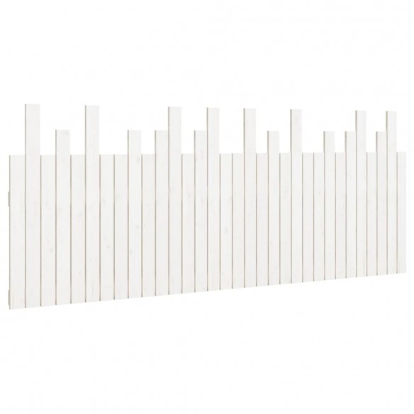 Tête de lit murale Blanc 204x3x80 cm Bois massif de pin